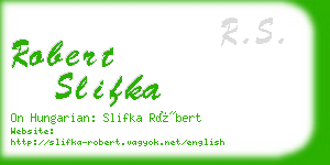 robert slifka business card